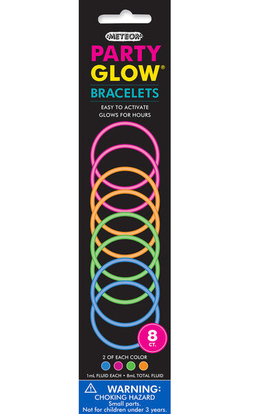 Glow Bracelets Party Pack (Pk 8)
