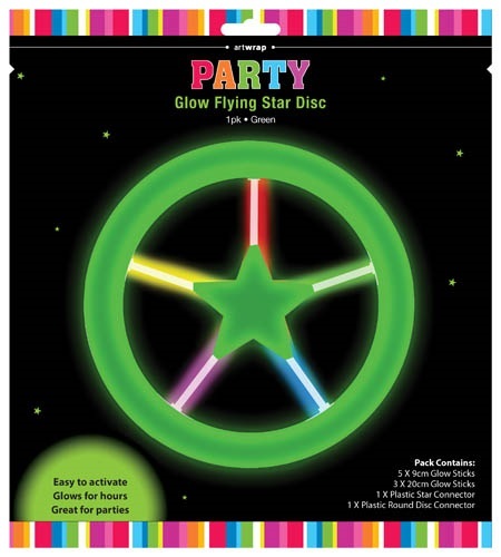 Glow Flying Disc Star (Pk 1)