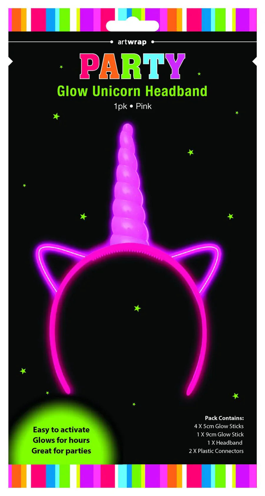 Glow Unicorn Headband - Pink