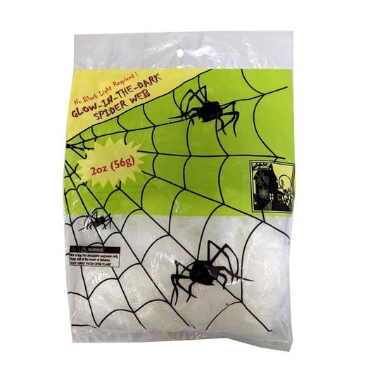 Glow in the Dark Spider Web Halloween Decoration