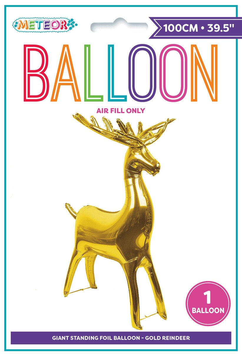 Gold Reindeer Foil Balloon 100cm
