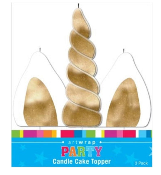 Gold Unicorn Candle Set