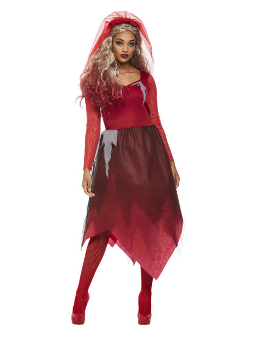 Graveyard Bride Red Costume - Adult - L