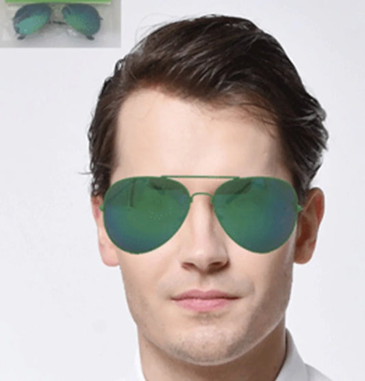 Green Aviator Glasses