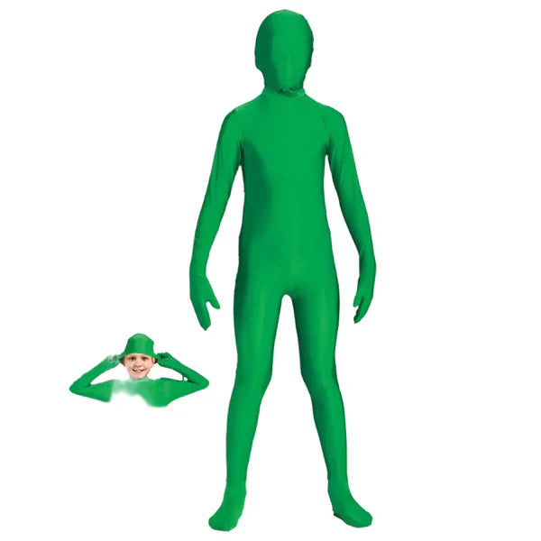Green Invisible Skin Suit Costume - Child - L