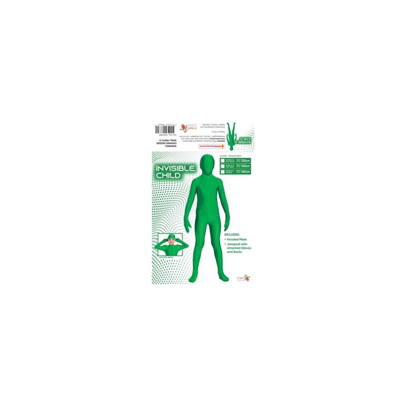 Green Invisible Skin Suit Costume - Teen - Teen