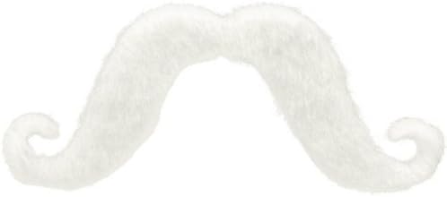 Handlebar Moustache White