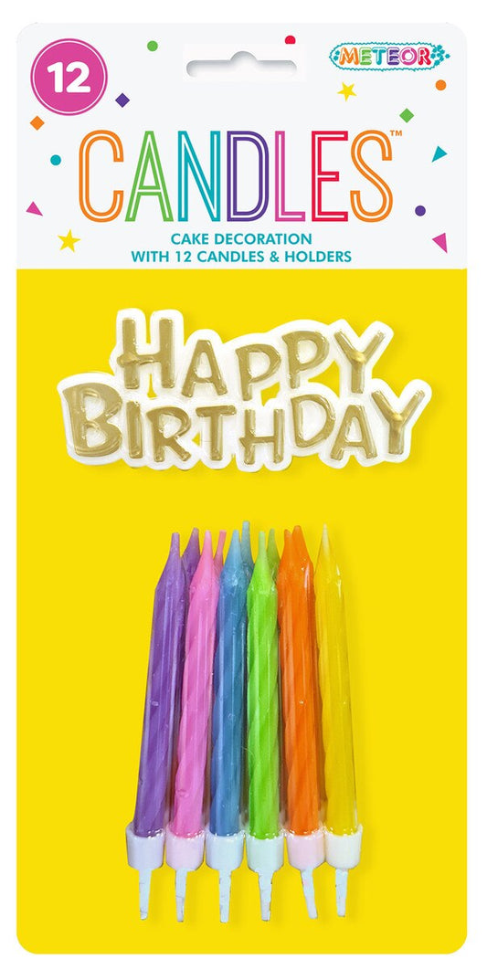 Happy Birthday Candles 12 Pack