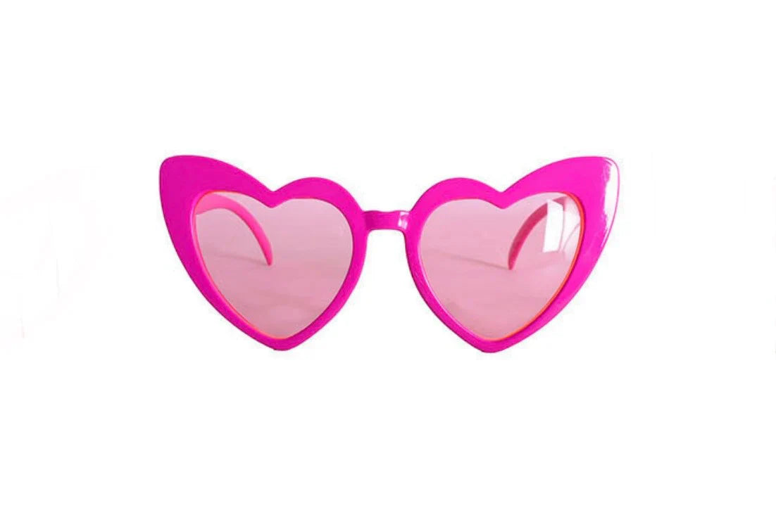Heart Shaped Party Glasses - Hot Pink