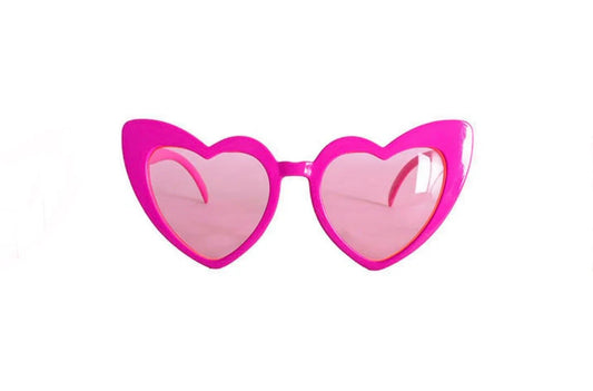 Heart Shaped Party Glasses - Hot Pink