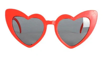 Heart Shaped Party Glasses - Red