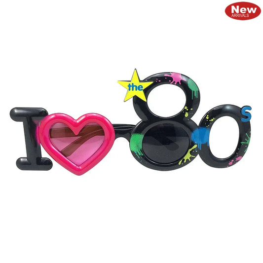 I Love The 80s Novelty Party Glasses