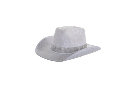 White Diamante Cowgirl Hat