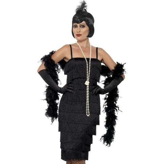 Ladies Black Flapper Costume - Adult - XL