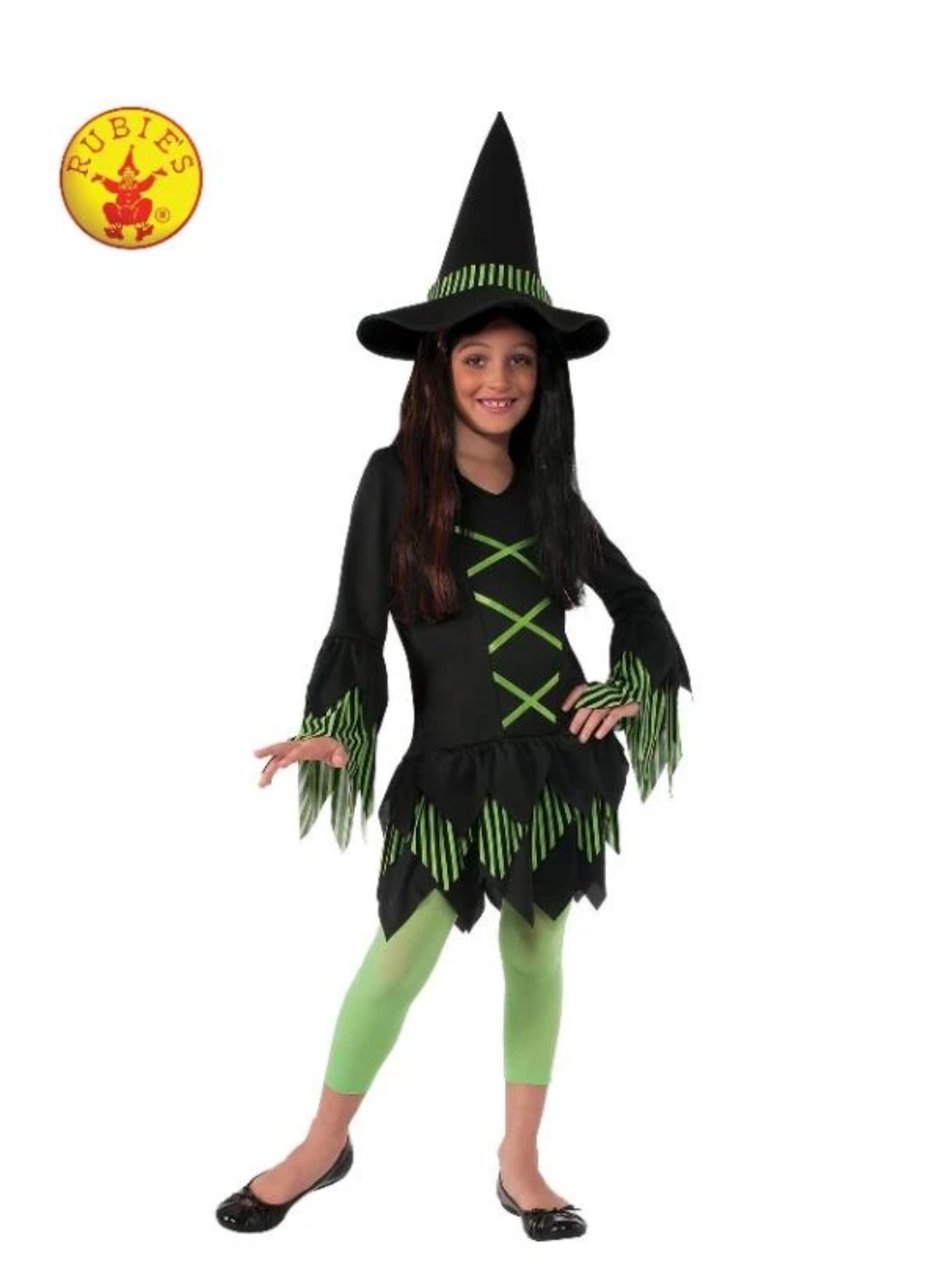 Lime Scary Witch Costume - Child - 9-12