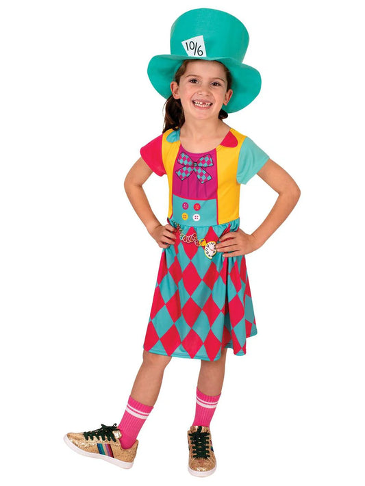 Mad Hatter Dress Costume - Child - 4-6