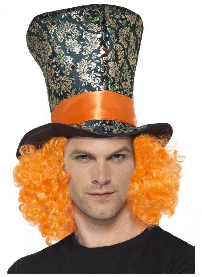 Mad Hatter Green and Gold Hat