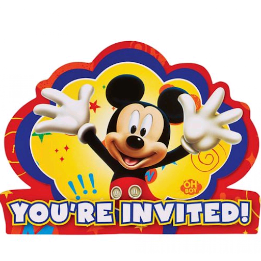 Mickey Mouse Invitations and Envelopes