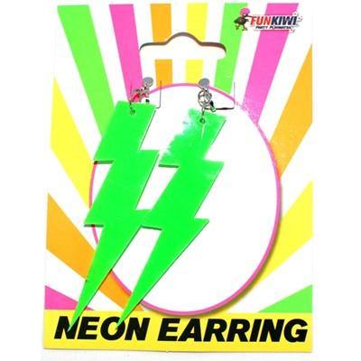 Neon Geometric Pink and Yellow Earrings