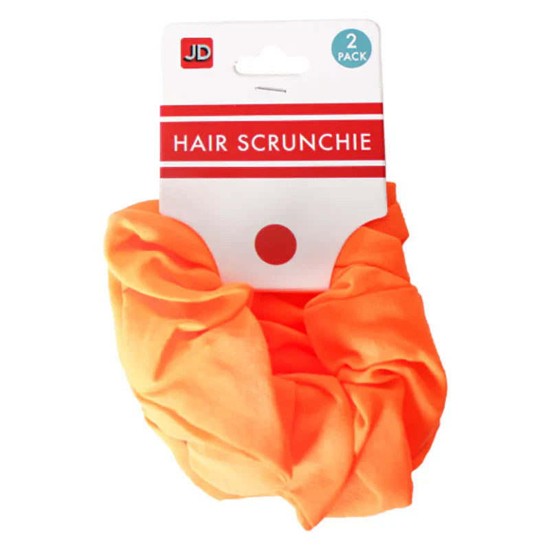 Neon Orange Hair Scrunchies (Pk 2)