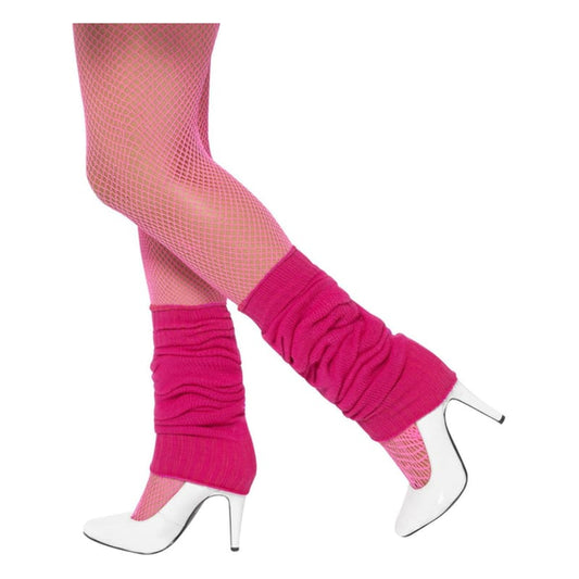 Neon Pink Knitted Leg Warmers