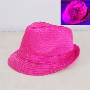 Neon Pink Sequin Hat