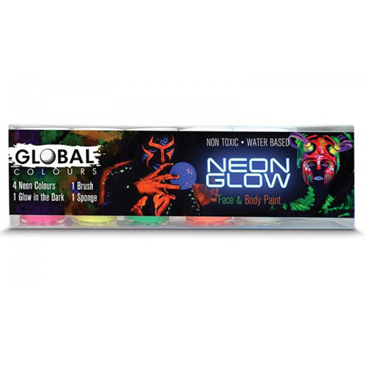Neon UV Face Paint Kit - 5 Color Set
