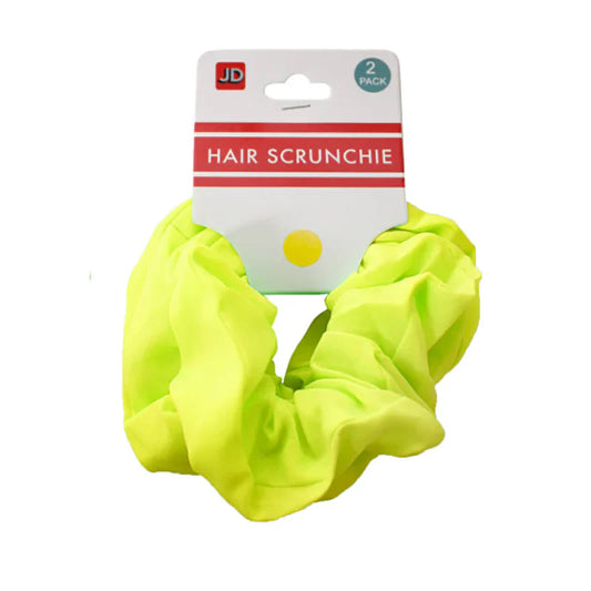 Neon Yellow Hair Scrunchies (Pk 2)