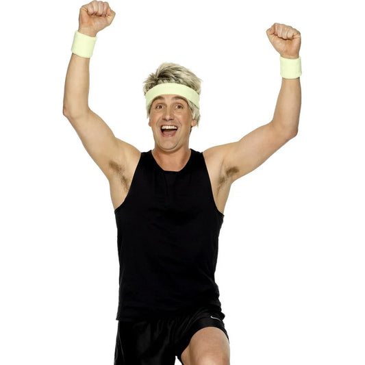 Neon Yellow Headband and Sweatband Set