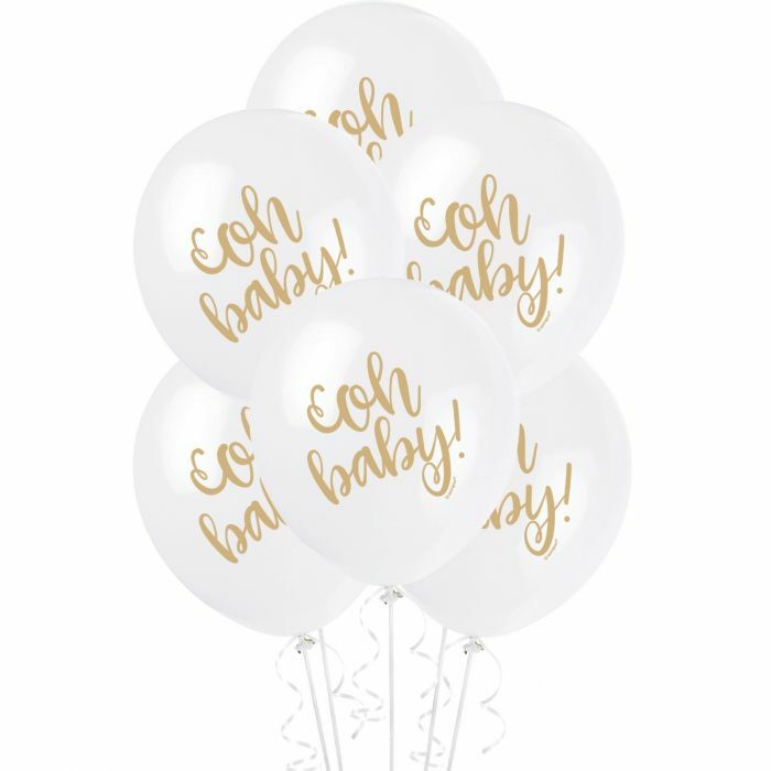Oh Baby Latex Balloons Pk 8