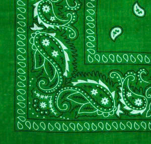 Paisley Bandana - Dark Green