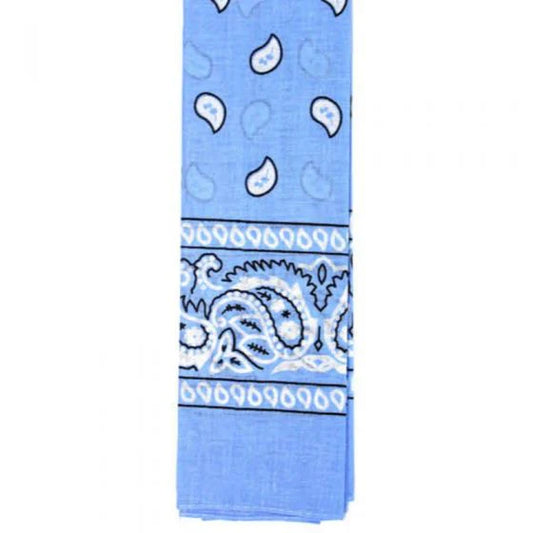 Paisley Bandana - Light Blue