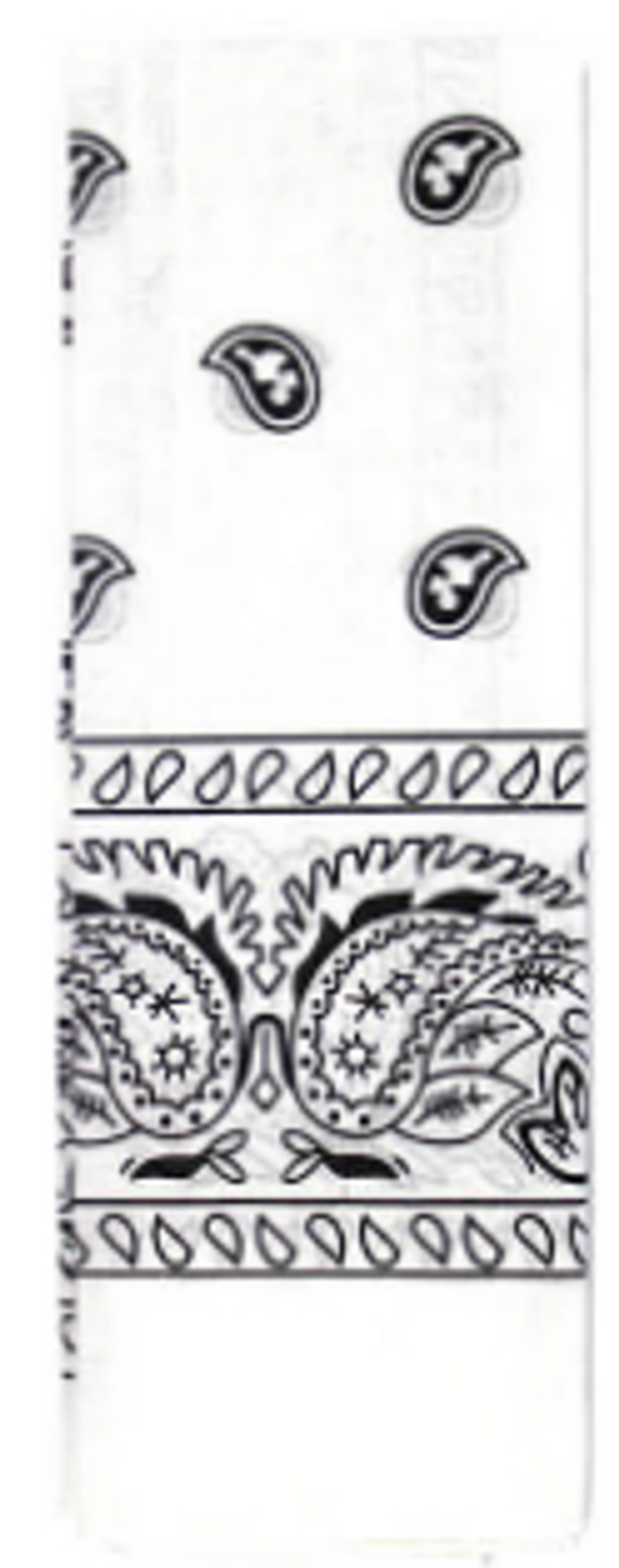 Paisley Bandana - White