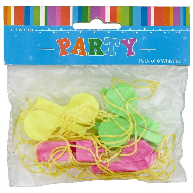 Party Favour Whistles (Pk 6)