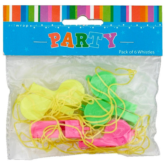 Party Favour Whistles (Pk 6)
