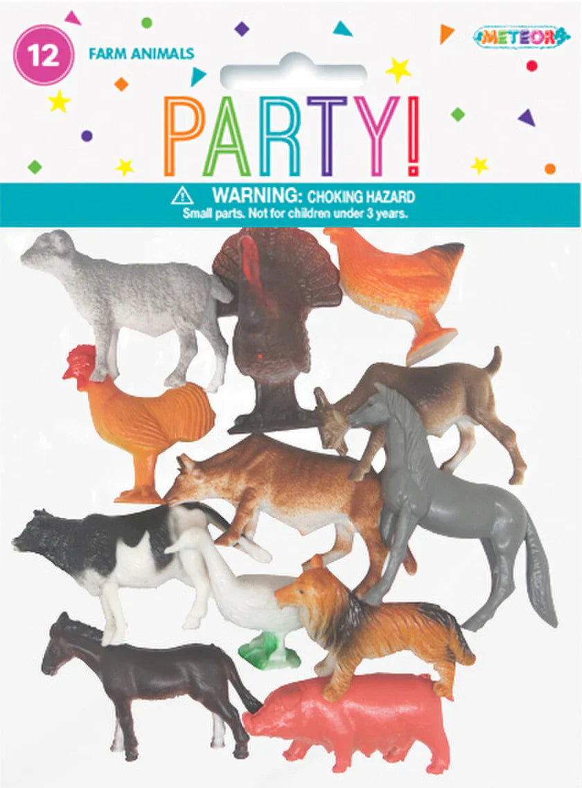 Party Favours - Farm Animal (Pk 12)