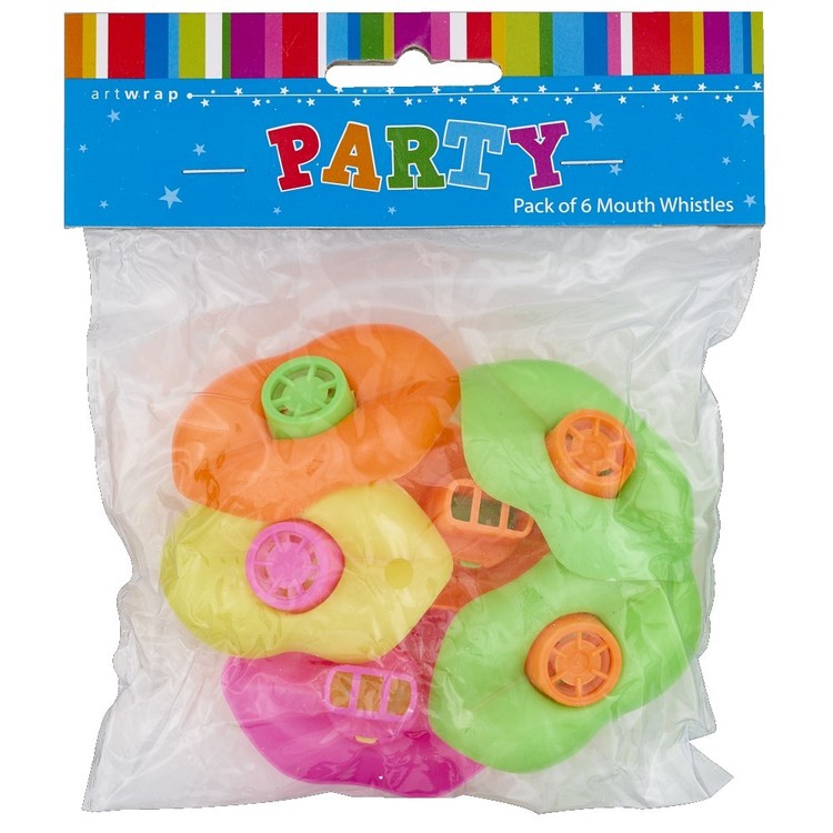 Party Favours - Mouth Whistles (Pk 6)