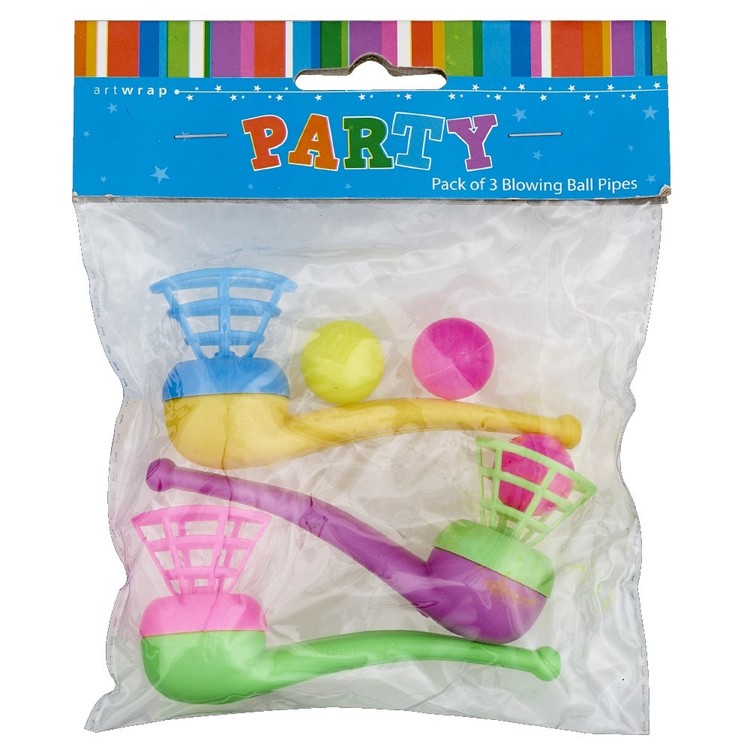 Party Favours - Pipe Blowing Ball (Pk 3)