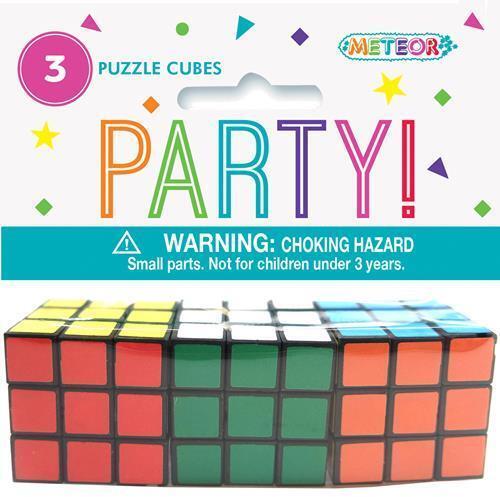 Party Favours - Puzzle Cube Mini Toy (Pk 3)