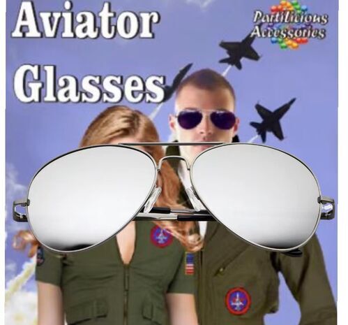 Party Glasses -  Mirrored Aviators