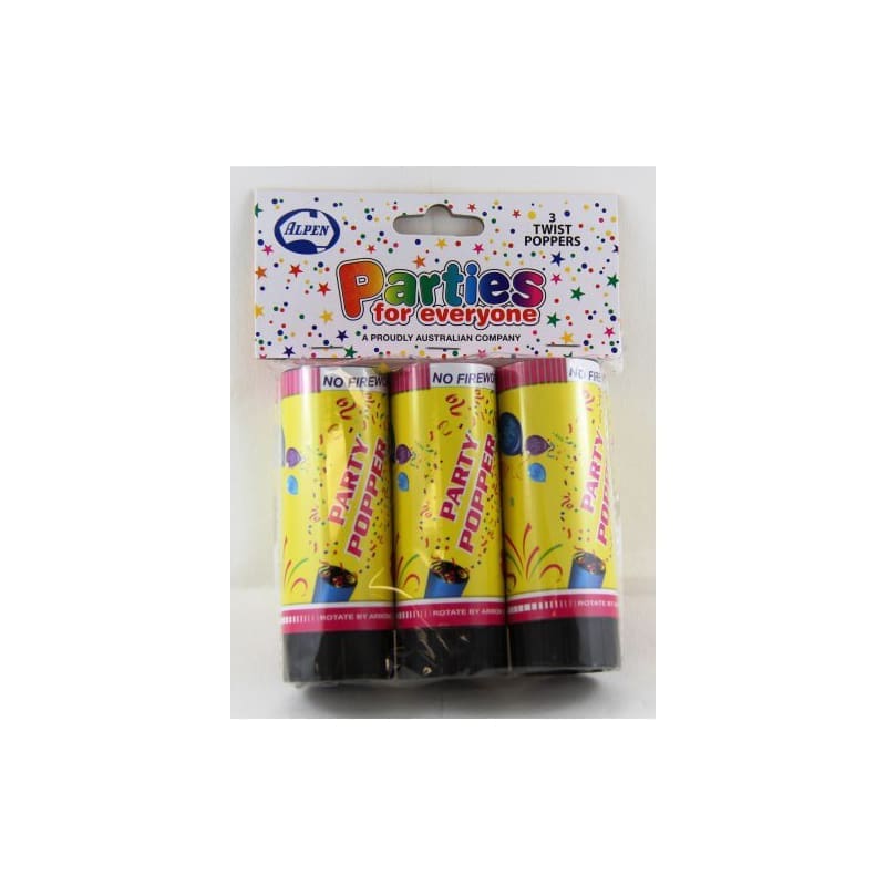 Party Poppers (Pk 3)