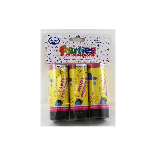 Party Poppers (Pk 3)