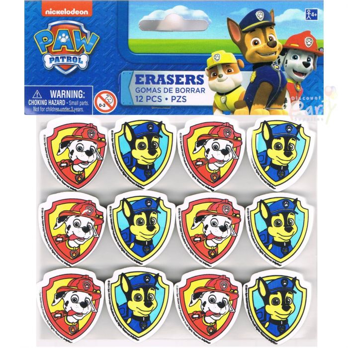 Paw Patrol Favour Erasers