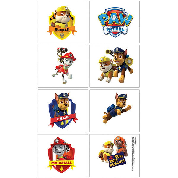 Paw Patrol Favour Tattoos