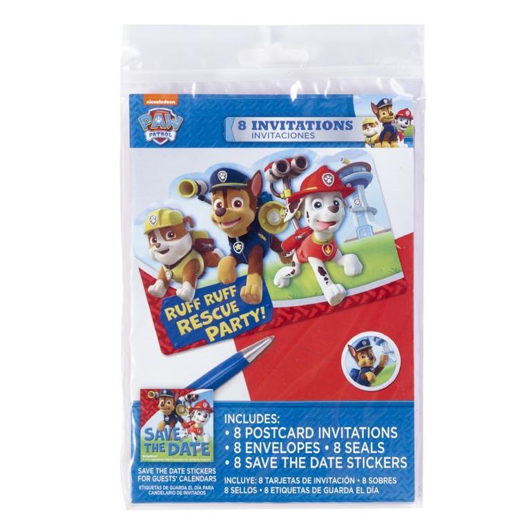 Paw Patrol Invitations