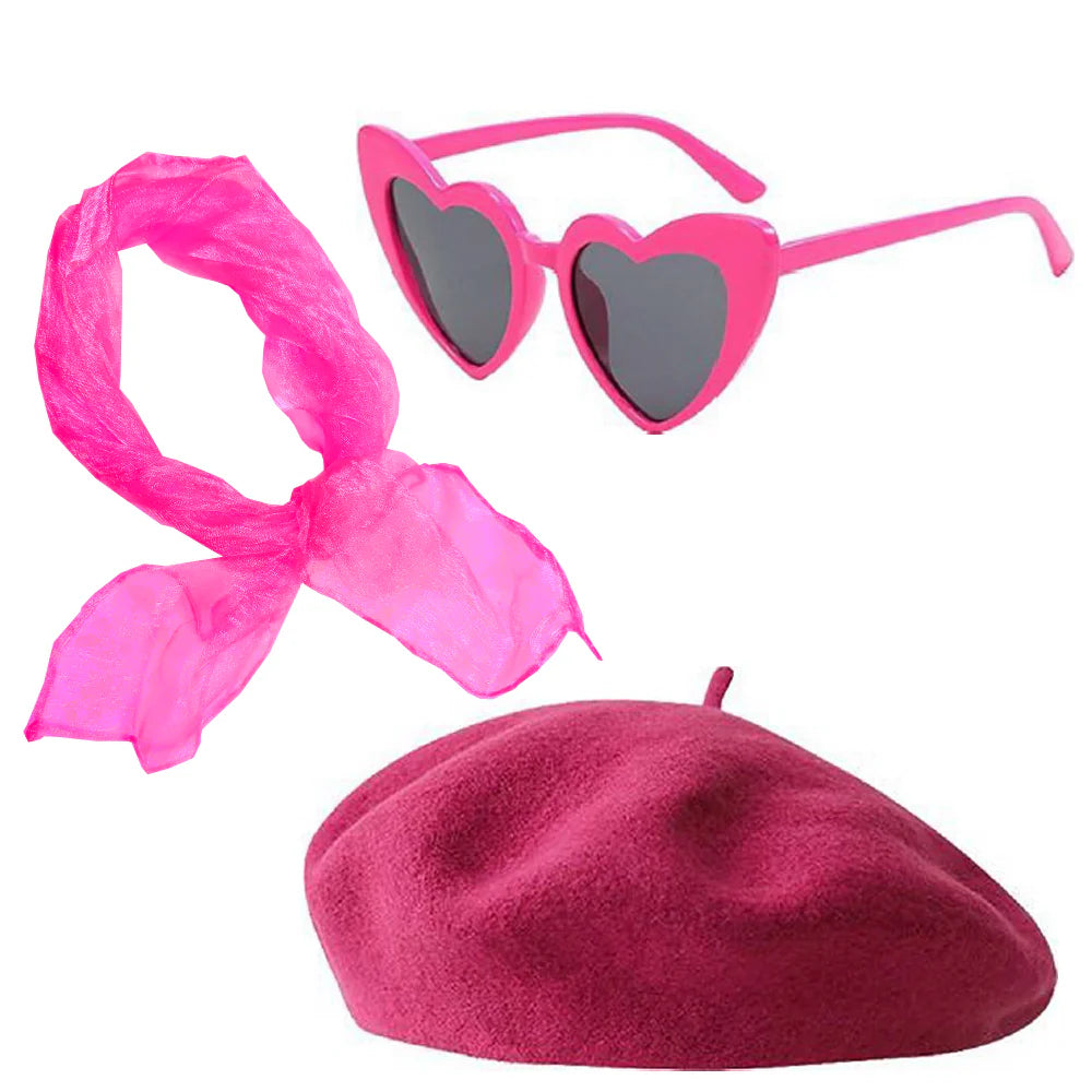 Pink Beret Costume Set