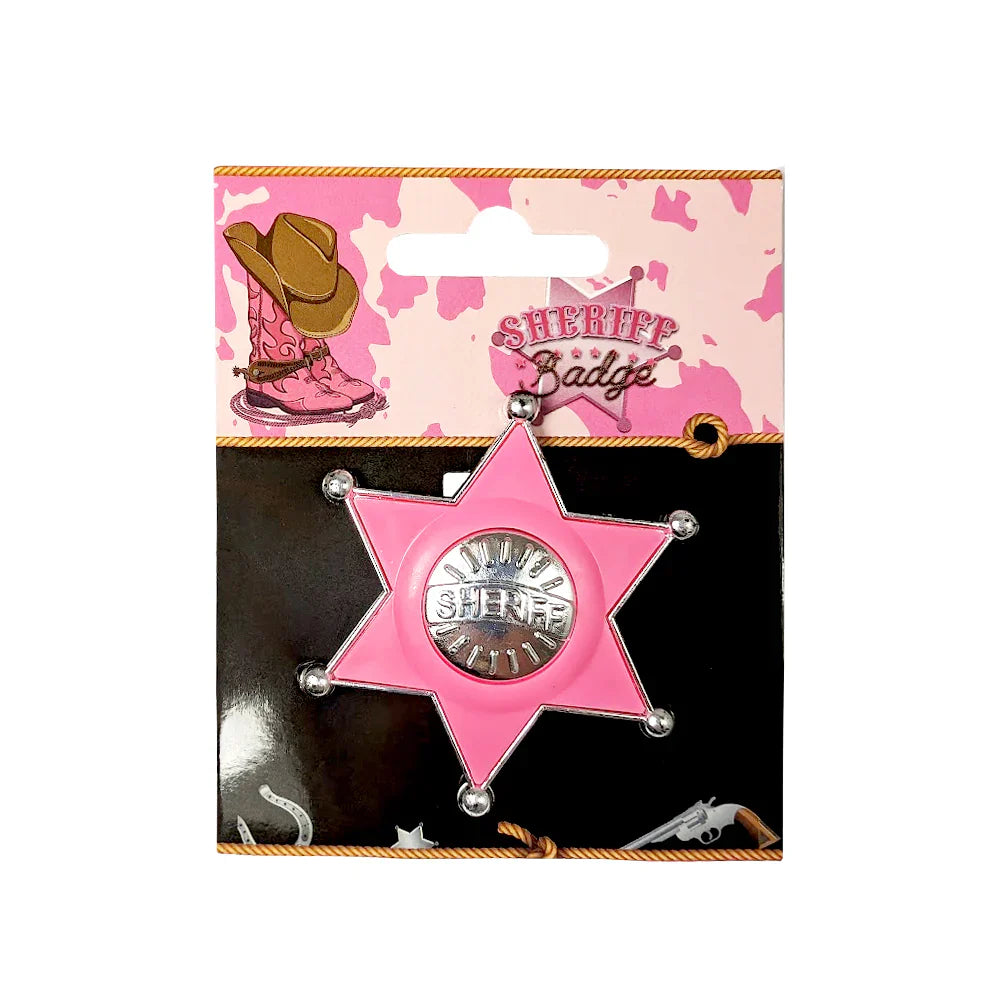 Pink Cowgirl Sheriff Badge