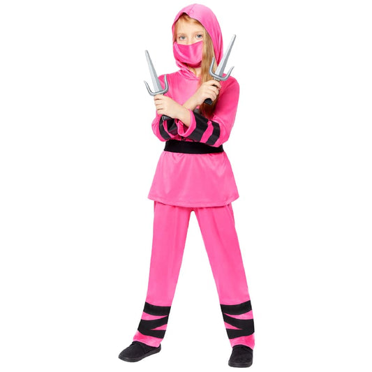 Pink Ninja Warrior Costume - Child - 6-8