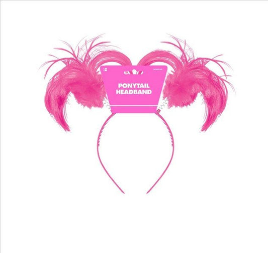 Pink Ponytail Headbopper Headband