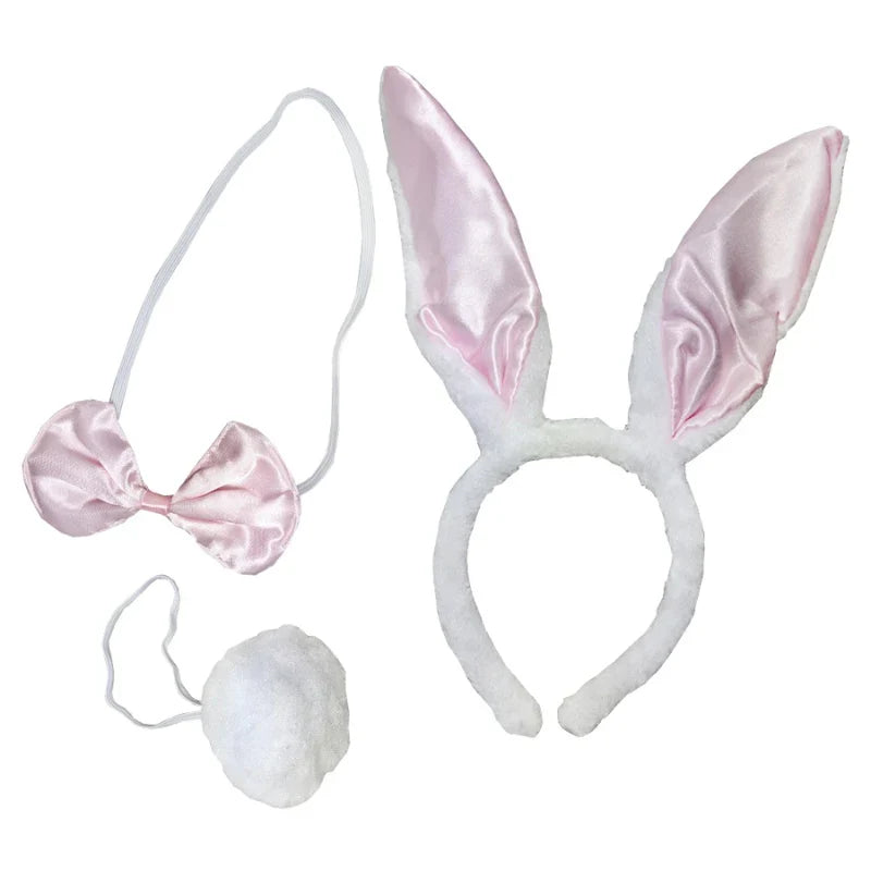 Pink Satin Bunny Accessory Set